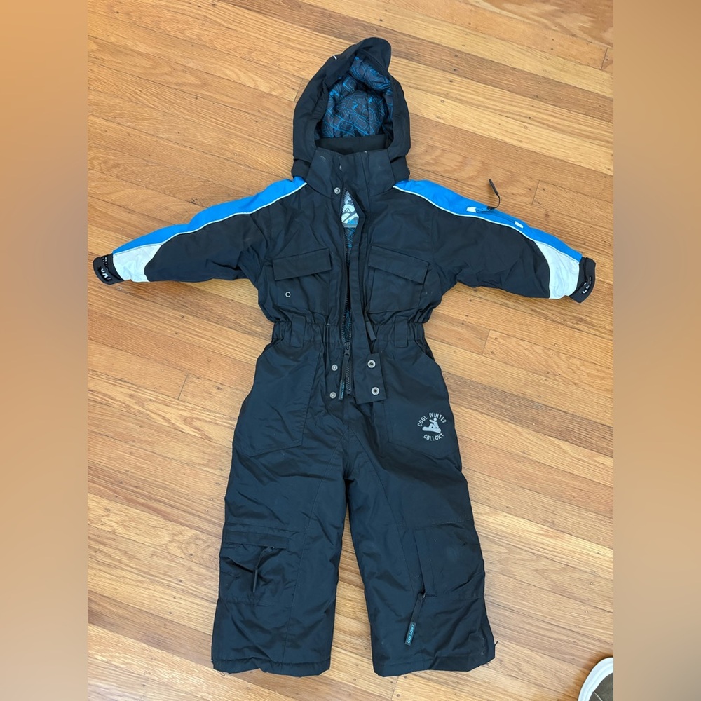 Kids Black and Blue Snowsuit